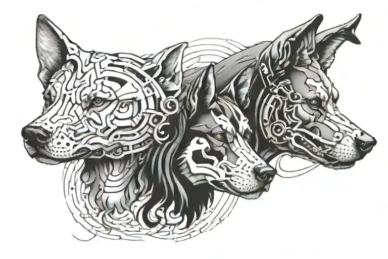 Dog Face Side By Side