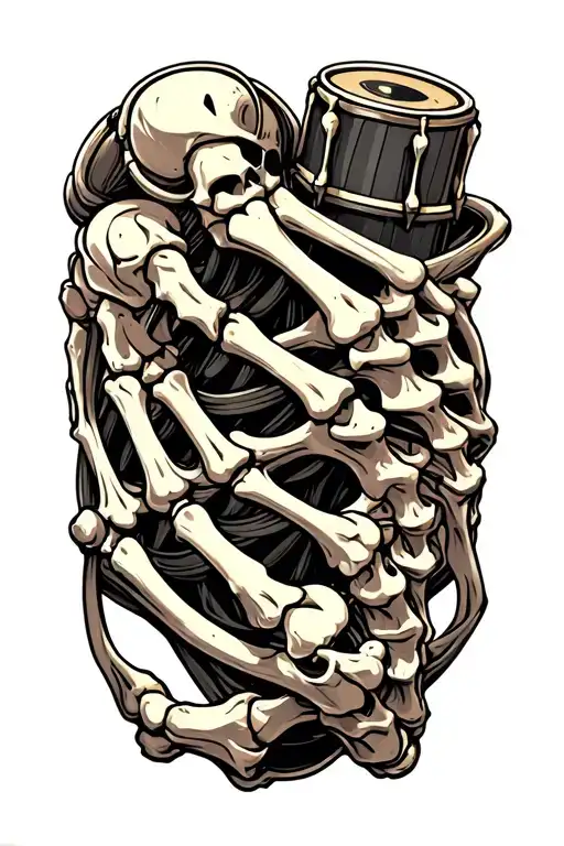 Drumsticks As Bones See Through Skin