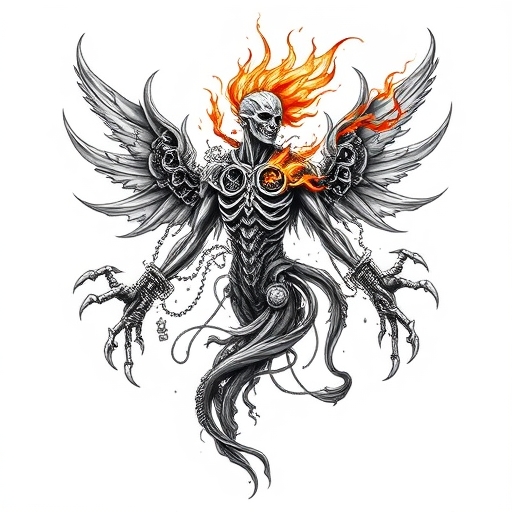 Sacred Emberstorm of Eternal Flame Tattoo idea
