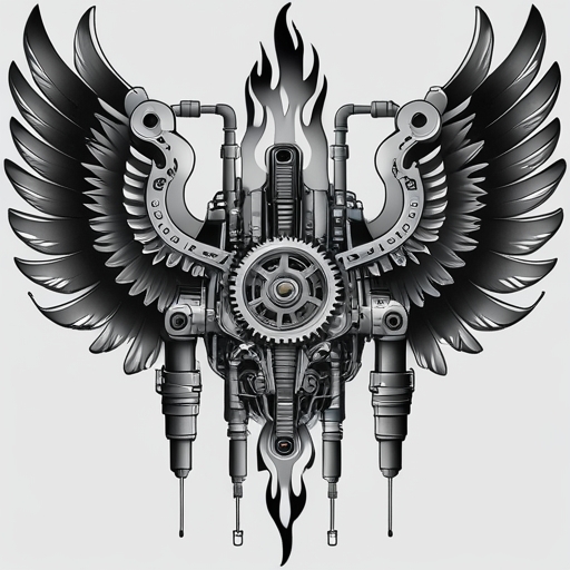 Sacred Wings of the Eternal Flame Tattoo idea