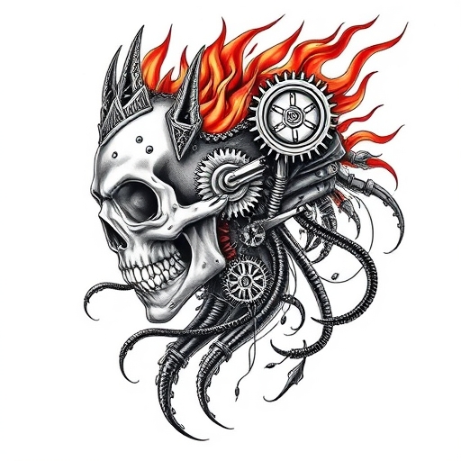 Crowned Fire Tattoo idea