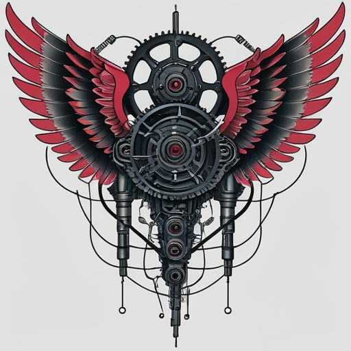 Crimson Wings of Time Tattoo idea