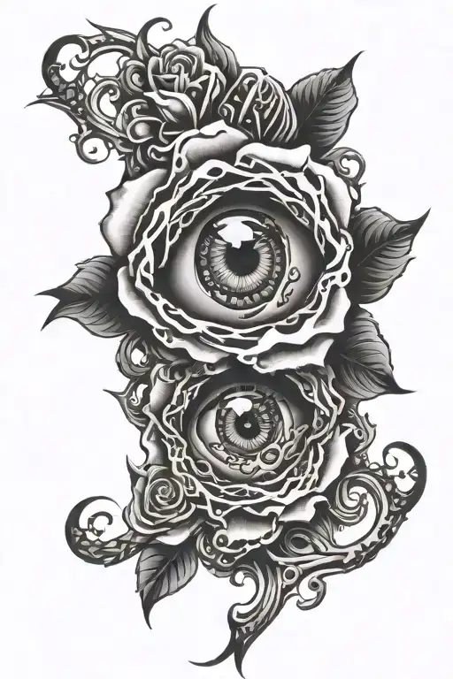 Humble Pain Roses Eye Symbol Integrated