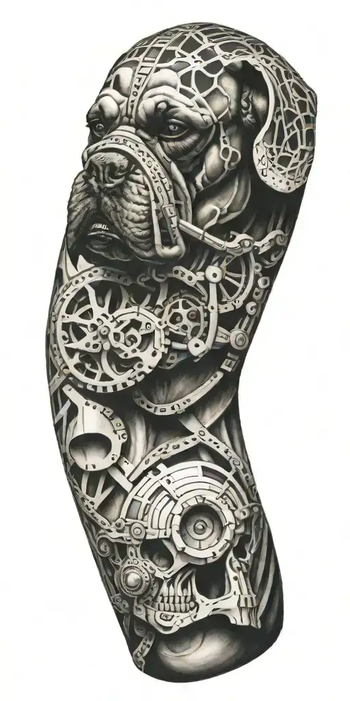 Buldog Francuski Geometrick Half Realistic