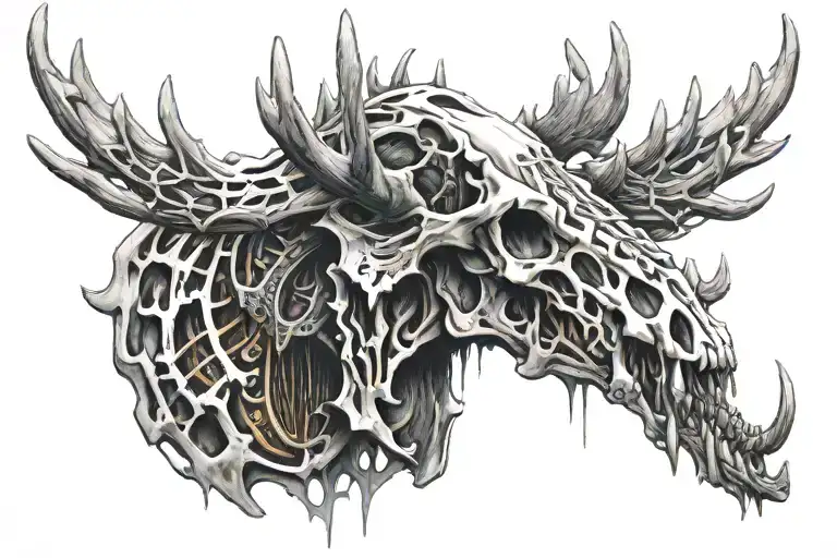 Evil Moose Skull Mysterious