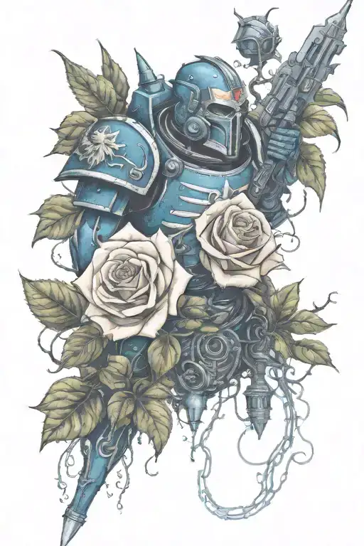 Warhammer 40K Night Lords And Roses With Vines