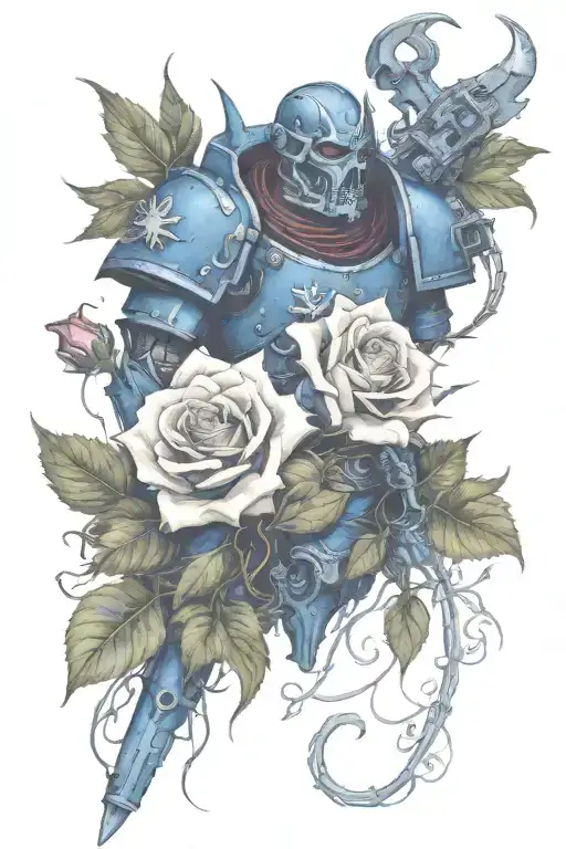 Warhammer 40K Night Lords And Roses With Vines