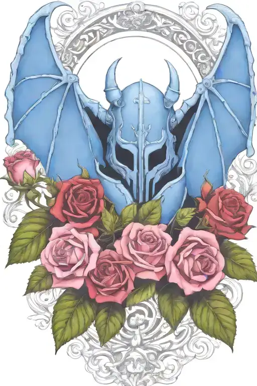 Warhammer 40K Night Lords Space Marine Helmet Bat Wings Roses Vines Sharp Thorns