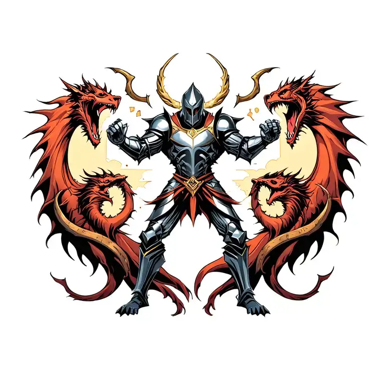 Overthinking Knight Fighting Demons