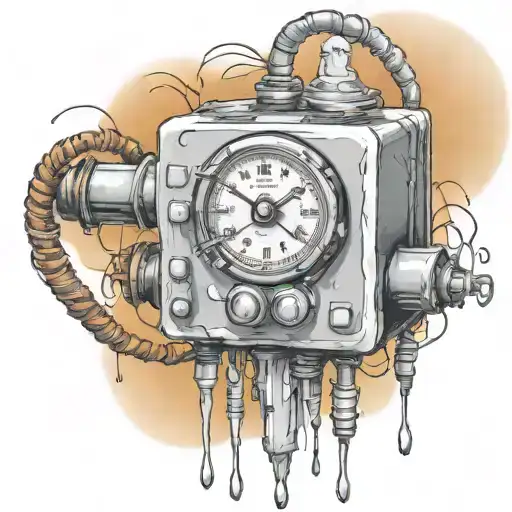 Wired Explosive Bomb With Wires And Timer Melting Ice Cube