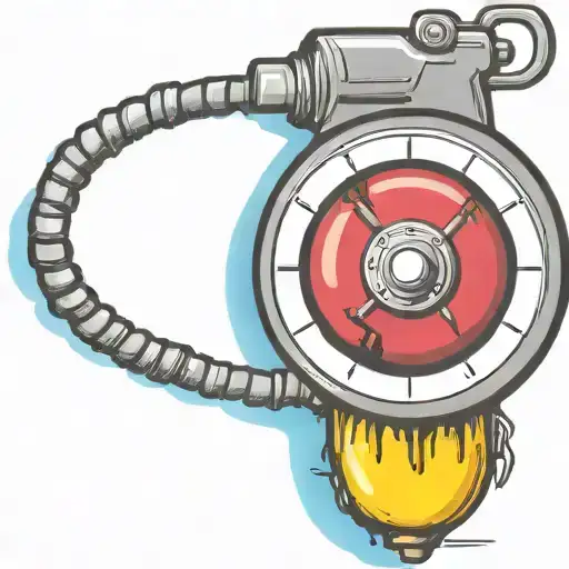 Mushroom Grenade Wired Explosive Device Or Bomb And Timer Running