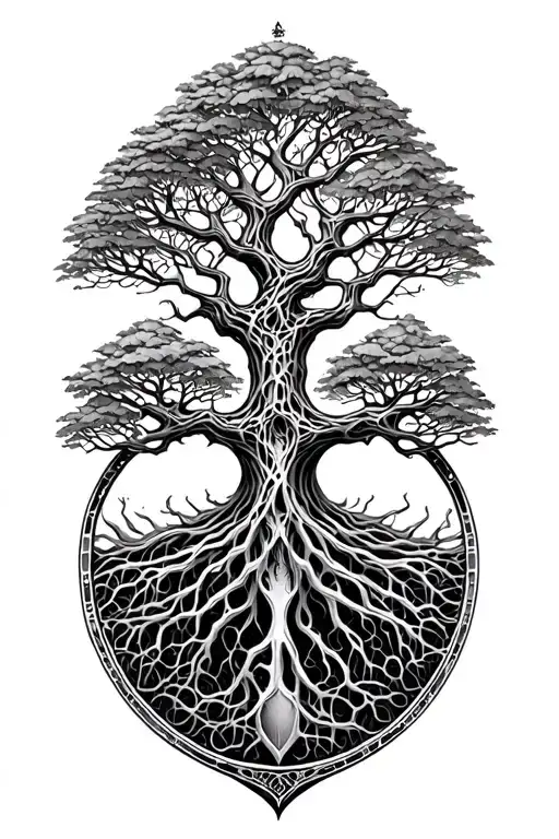 Tree Of Life With Badura Engraved In It