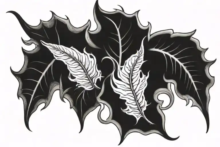 Leaf Tattoo Flashes