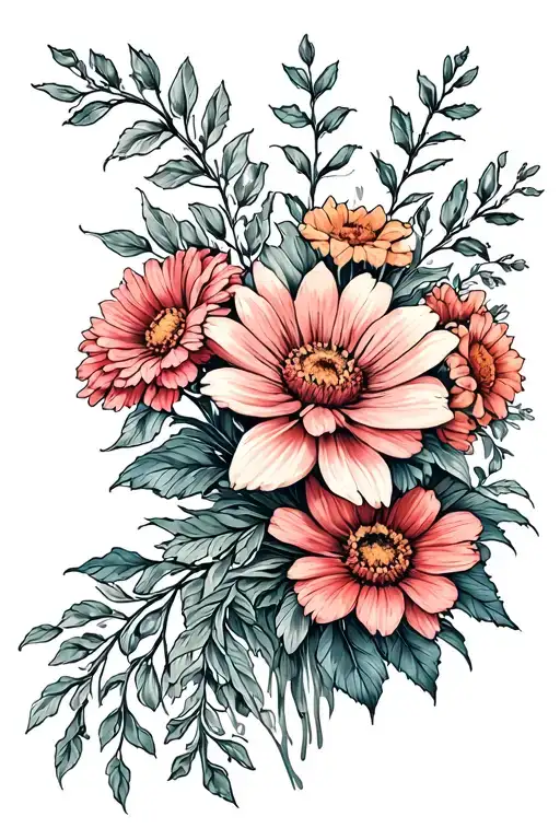 Family Birth Flower Bouquet