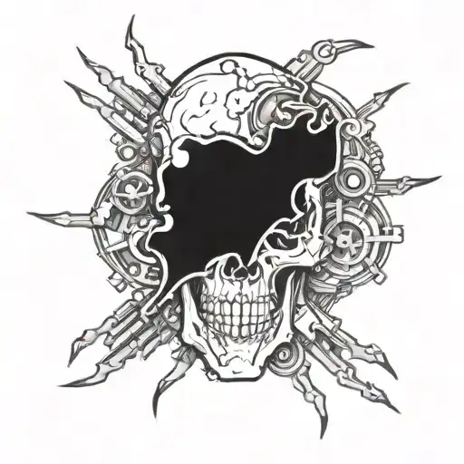 A Skull That Is Turning From A Skull To A Heart