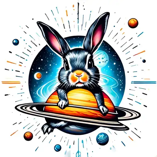 Baby Bunny In Solar System