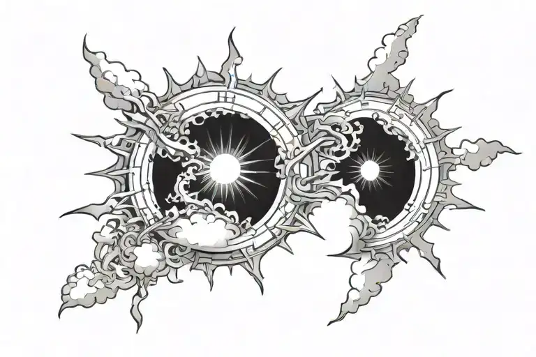 Sun Shining Trough Clouds