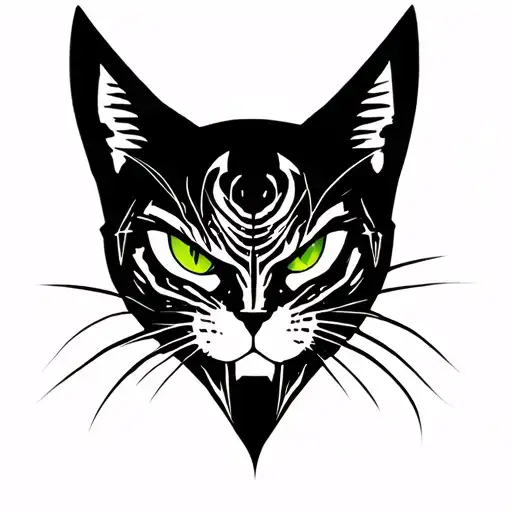 Villain Cat Silhouette Face