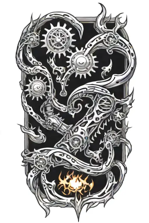 Fire Flames Left Arm