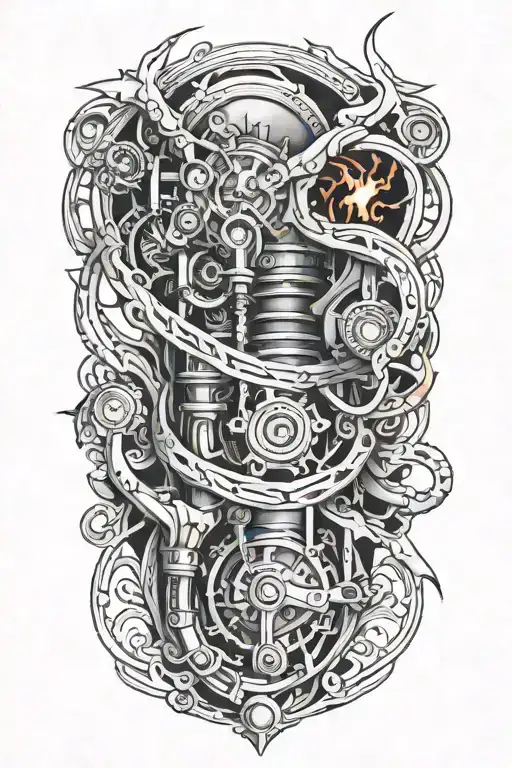 Fire Flames Left Arm