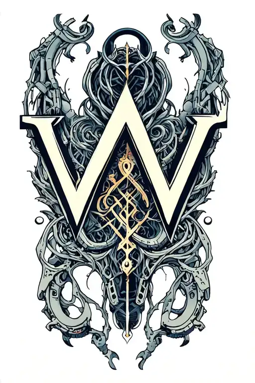 Letters V And A Combination