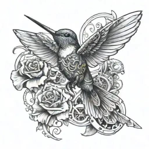 Hummingbird Flying