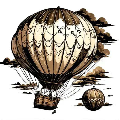 One Vintage Hot Air Balloon