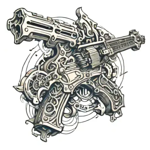 Guitar With Gun Aesthetic