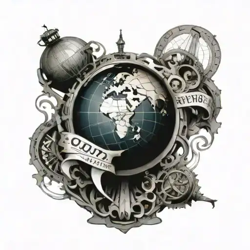 The World Is Yours Globe With Words Written