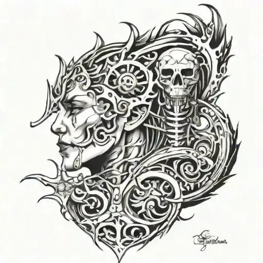 Back Neck Tattoo Unique Design Cover Up Scar And Skin Disease