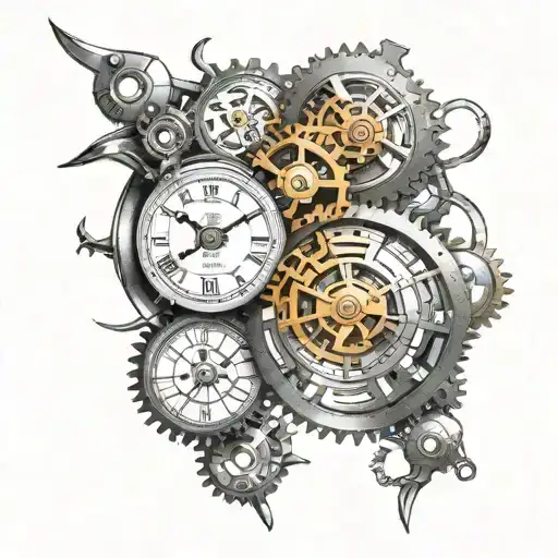 Incorporate Intricate Watch Gears And Clock Hands Into A Steampunk Inspired Design