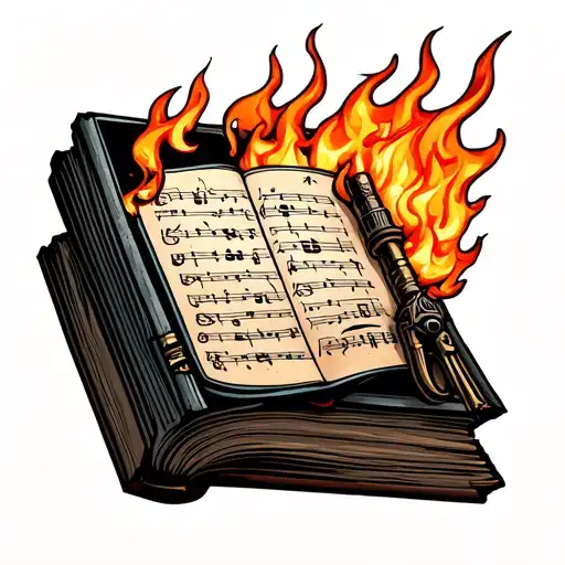 Burning Book And Music