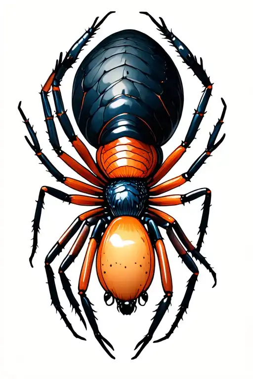 Black Widow Spider Crawling