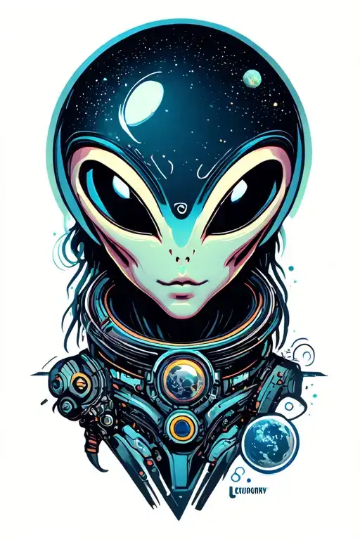 Alien Androgynous In Space