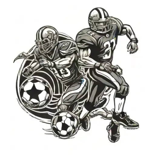 Football Player Kicking