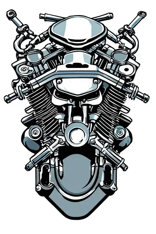 Motorcycle Vtwin Engine