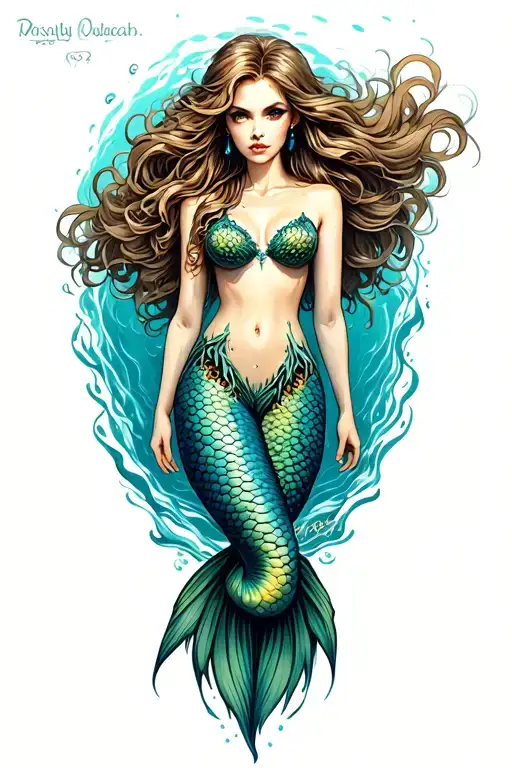 Underwater Mermaid Scene World War Ii