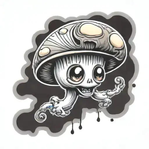 Kawaii Mushroom With Face