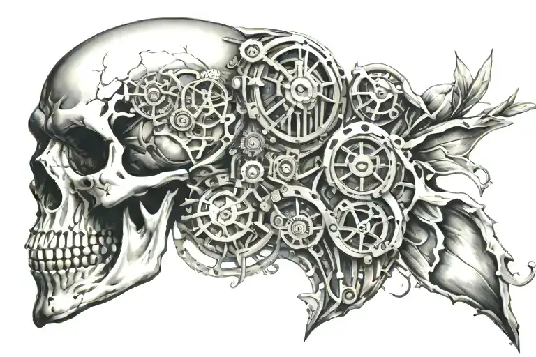 Skull With Girl
