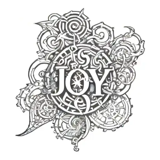 Word 'Joy' Incorporated Into The Design