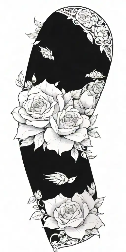 Roses And Daisies Wrapped Around My Arm