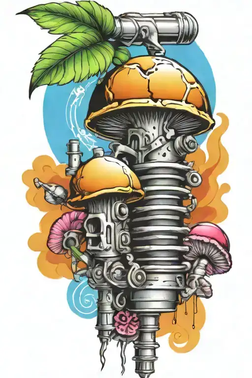 Grenade And Mushroom Combined Together