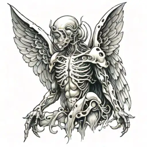 Hurting Angel With Its Face Down