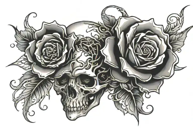 Black Rose Head