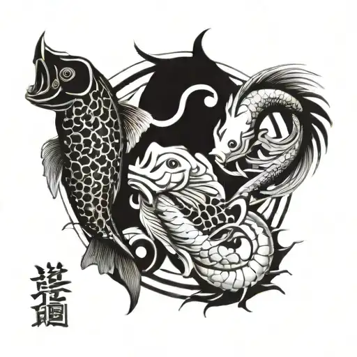 Koi Fish Ying Yang