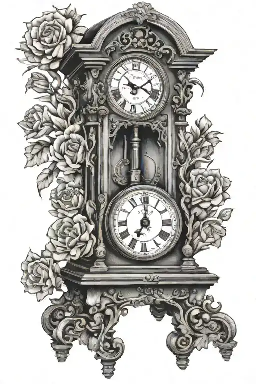 Grandfather Clock With Roman Numerals