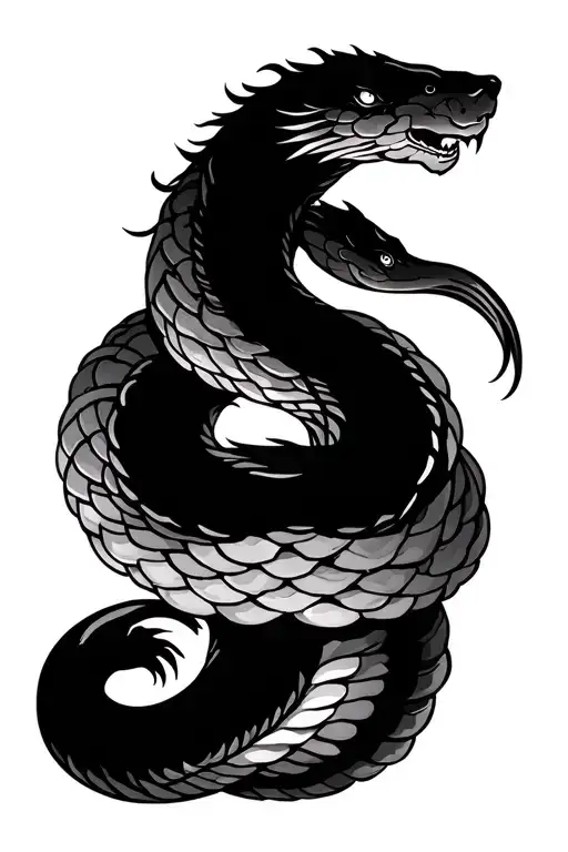 Virgo And Year Of The Snake On Biceps Tattoo Only