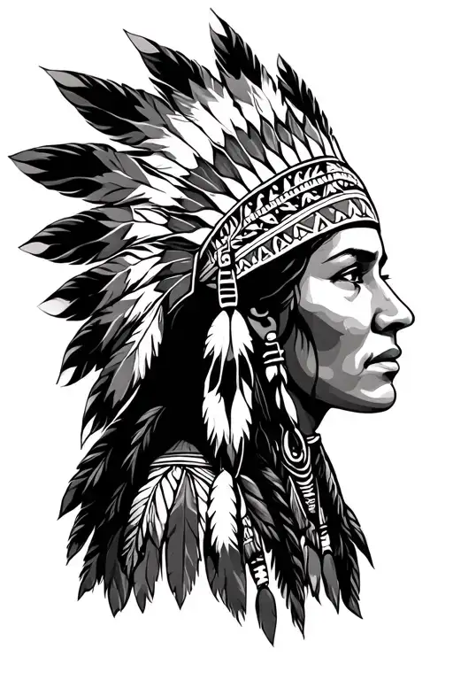 Native American Woman Head Dress