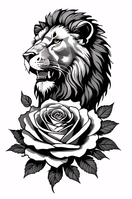 Lion Rose Watch Surrounded