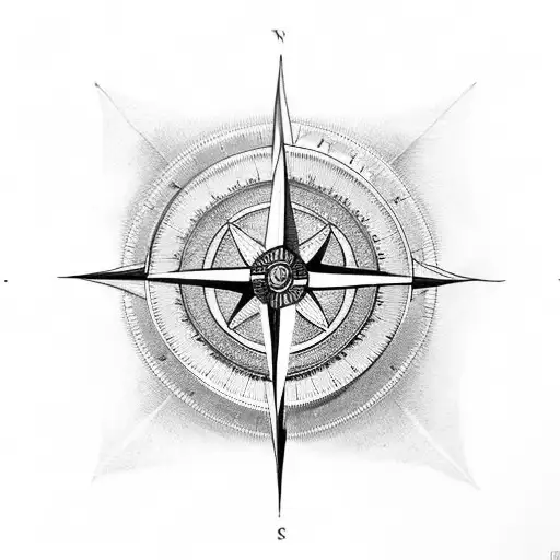 Compass With The Shape Of A Crucifix